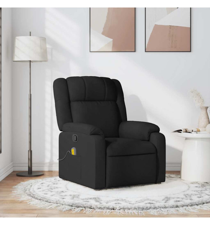 Fauteuil de massage inclinable Noir Tissu | Mobilier & Déco