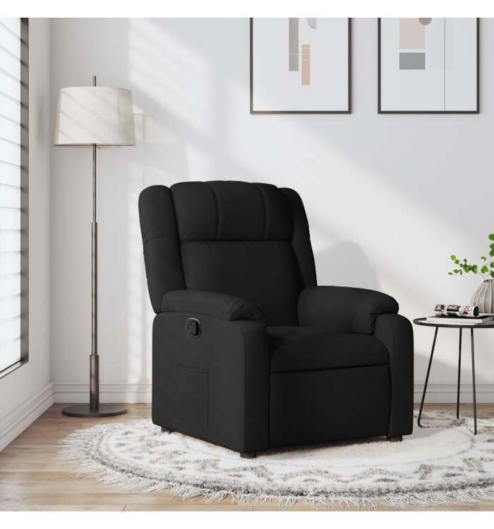 Fauteuil inclinable Noir Tissu | Mobilier & Déco