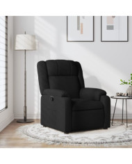 Fauteuil inclinable Noir Tissu | Mobilier & Déco