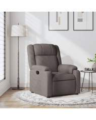 Fauteuil inclinable Taupe Tissu | Mobilier & Déco