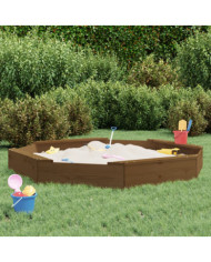 Bac à sable avec sièges marron miel octogone bois de pin massif | Mobilier & Déco