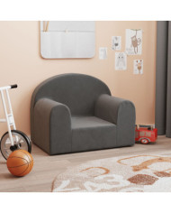 Canapé pour enfants anthracite peluche douce | Mobilier & Déco