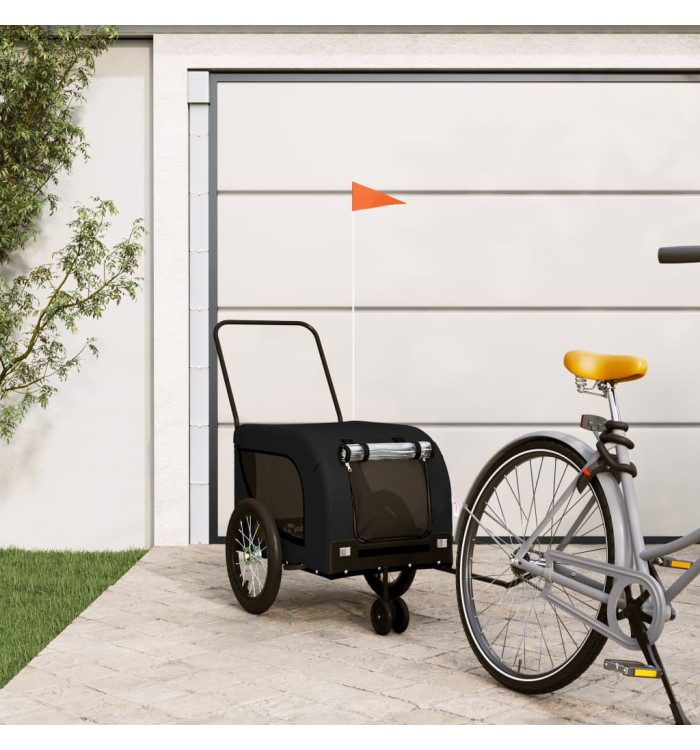 Remorque de vélo pour animaux de compagnie noir | Mobilier & Déco
