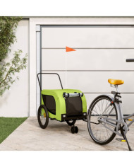 Remorque de vélo pour animaux de compagnie vert et noir | Mobilier & Déco