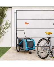 Remorque de vélo pour animaux de compagnie bleu et gris | Mobilier & Déco