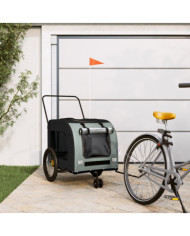 Remorque de vélo pour animaux de compagnie noir et gris | Mobilier & Déco