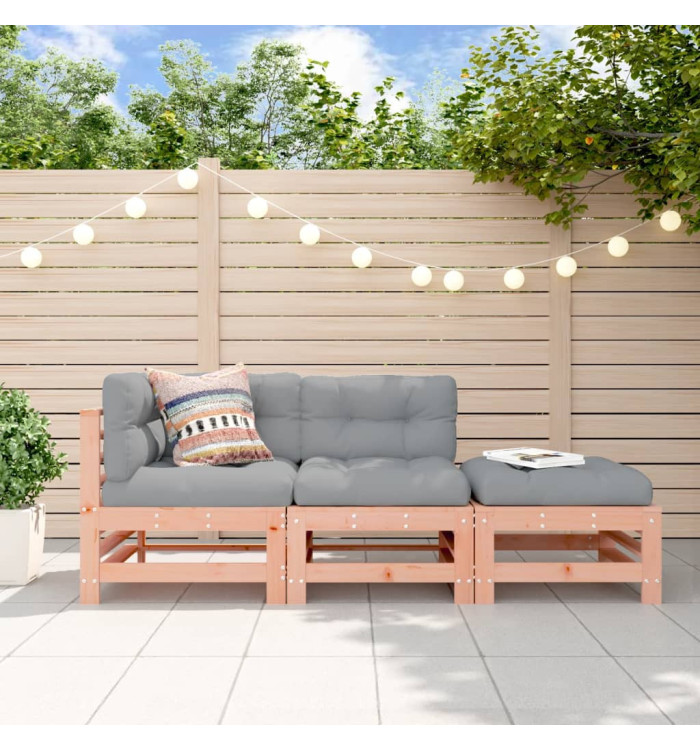 Salon de jardin 3 pcs bois massif douglas | Mobilier & Déco
