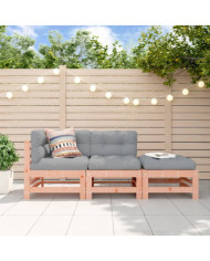 Salon de jardin 3 pcs bois massif douglas | Mobilier & Déco
