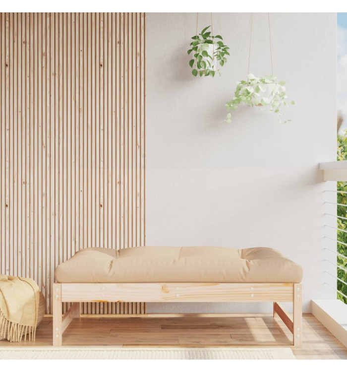 Repose-pied de jardin 120x80 cm bois de pin massif | Mobilier & Déco