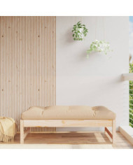 Repose-pied de jardin 120x80 cm bois de pin massif | Mobilier & Déco