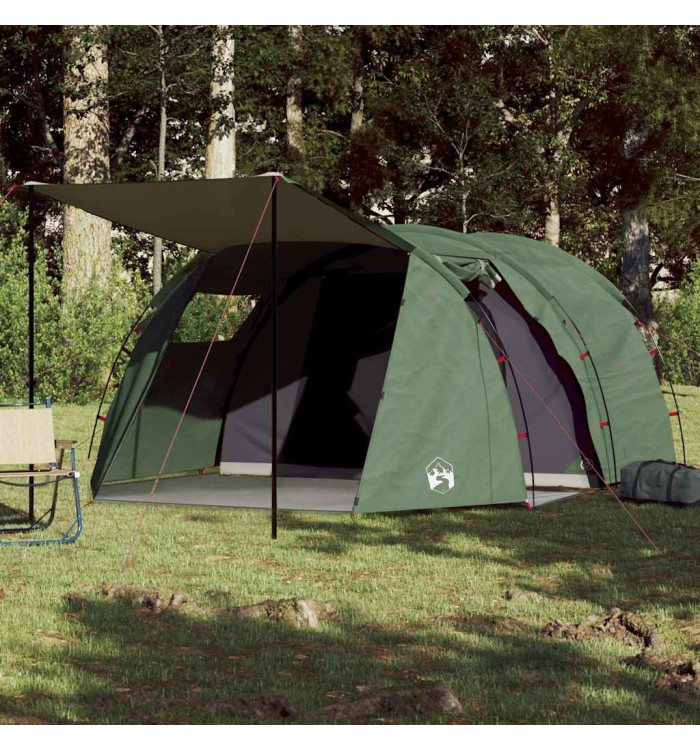 Tente de camping tunnel 4 personnes vert imperméable | Mobilier & Déco