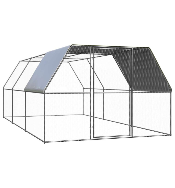 Poulailler 3x6x2 m acier galvanisé | Mobilier & Déco