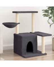 Arbre à chat avec griffoirs en sisal Gris foncé 83 cm | Mobilier & Déco