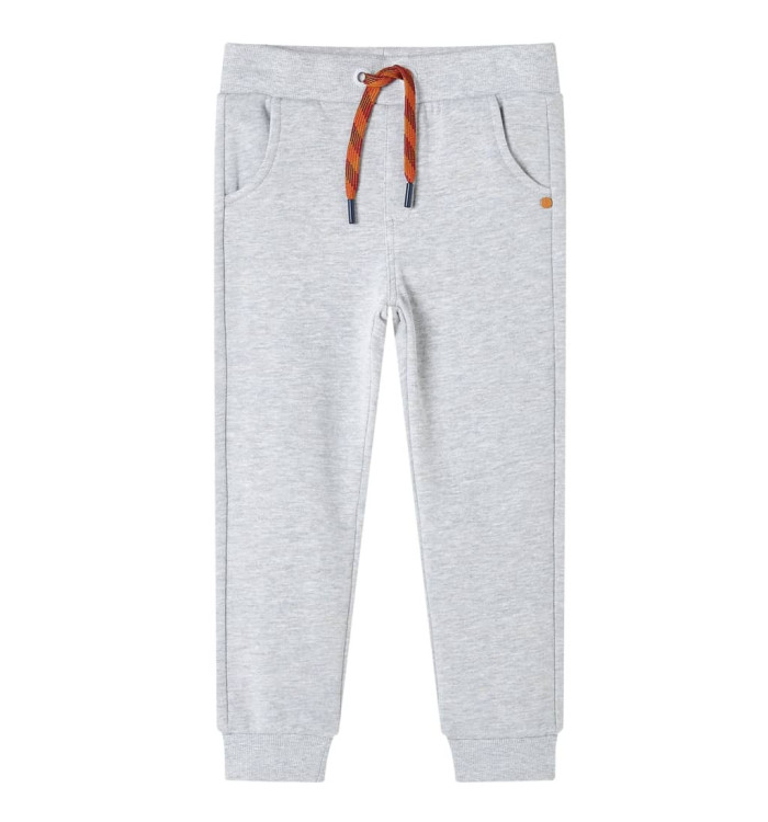 Pantalon de survêtement pour enfants gris mélangé 140 | Mobilier & Déco