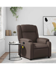 Fauteuil de massage inclinable Marron Similicuir | Mobilier & Déco