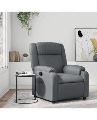 Fauteuil inclinable Gris Similicuir | Mobilier & Déco
