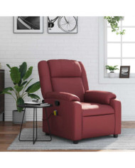 Fauteuil de massage inclinable Rouge bordeaux Similicuir | Mobilier & Déco