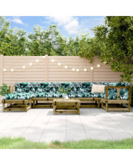 Salon de jardin 8 pcs bois de pin imprégné | Mobilier & Déco