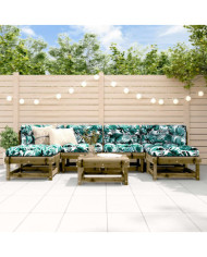 Salon de jardin 7 pcs bois de pin imprégné | Mobilier & Déco