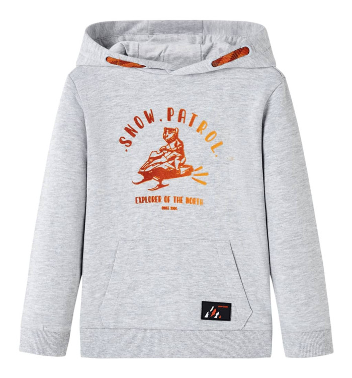 Sweatshirt à capuche pour enfants mélange gris et orange 92 | Mobilier & Déco