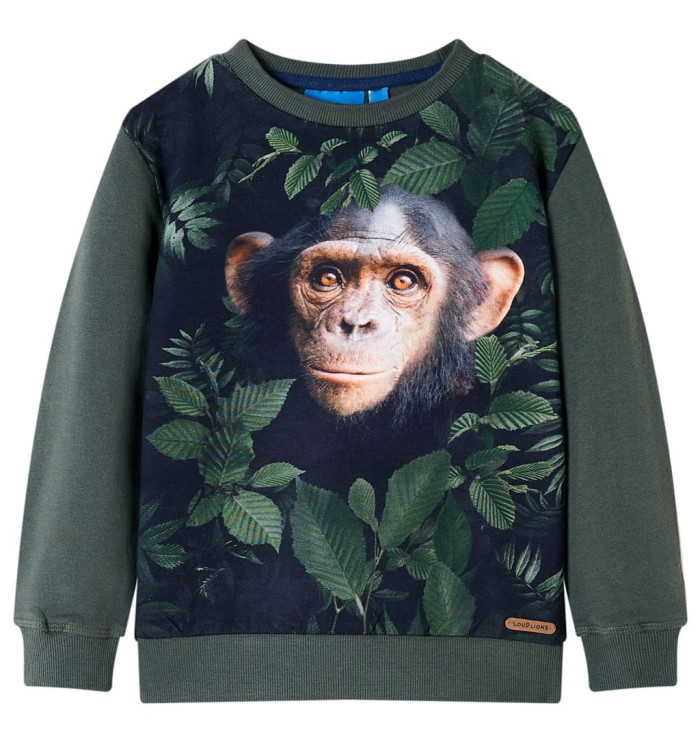 Sweatshirt pour enfants kaki foncé 116 | Mobilier & Déco