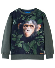 Sweatshirt pour enfants kaki foncé 116 | Mobilier & Déco