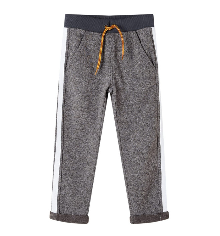 Pantalon de survêtement pour enfants mélange gris foncé 140 | Mobilier & Déco