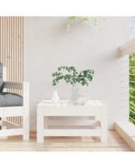 Repose-pied de jardin blanc bois de pin massif | Mobilier & Déco