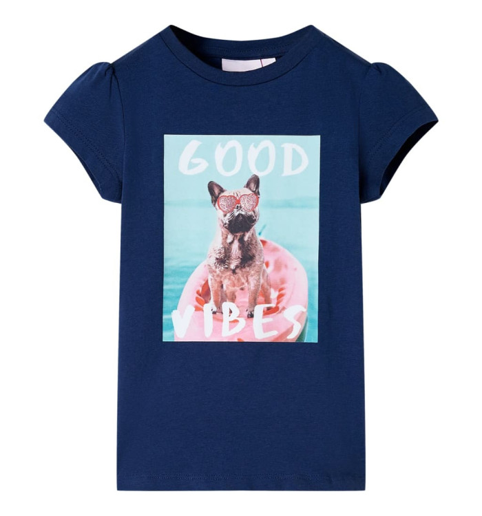 T-shirt pour enfants bleu marine 104 | Mobilier & Déco