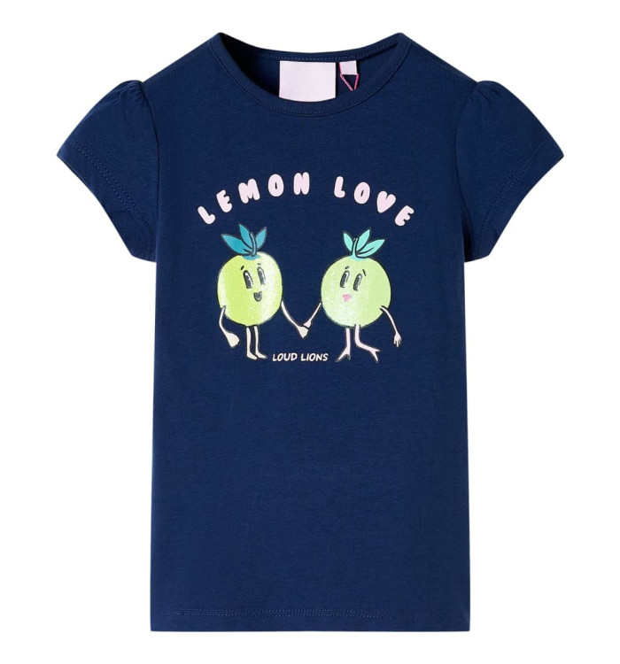 T-shirt pour enfants bleu marine 104 | Mobilier & Déco