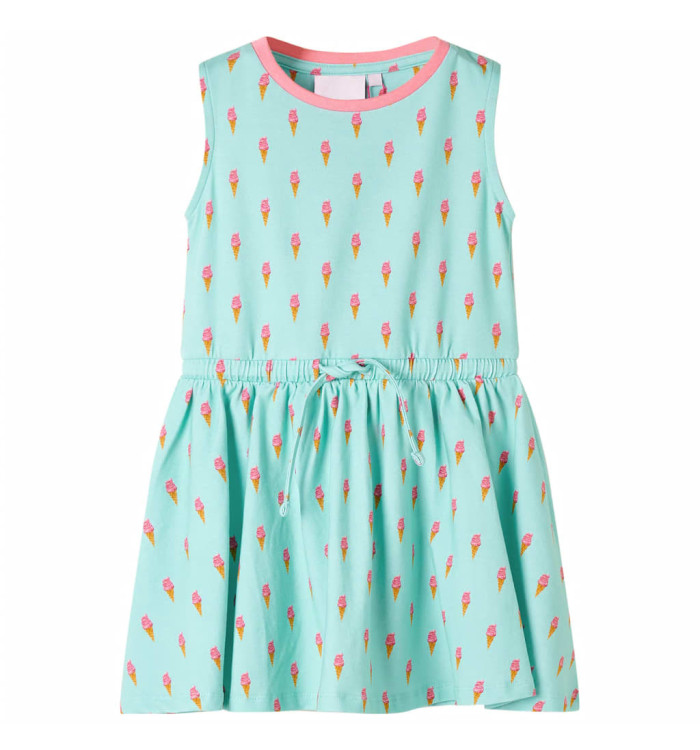 Robe pour enfants avec cordon de serrage menthe claire 92 | Mobilier & Déco