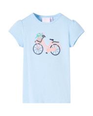 T-shirt pour enfants bleu clair 128 | Mobilier & Déco