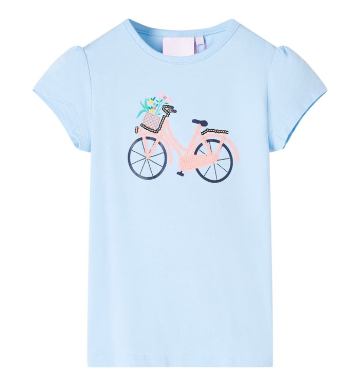 T-shirt pour enfants bleu clair 104 | Mobilier & Déco