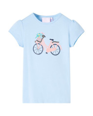 T-shirt pour enfants bleu clair 104 | Mobilier & Déco