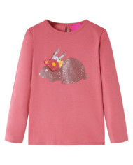 T-shirt enfants à manches longues rose vieux 92 | Mobilier & Déco