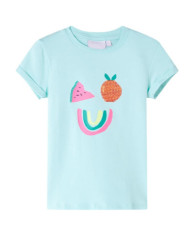 T-shirt pour enfants aqua clair 104 | Mobilier & Déco