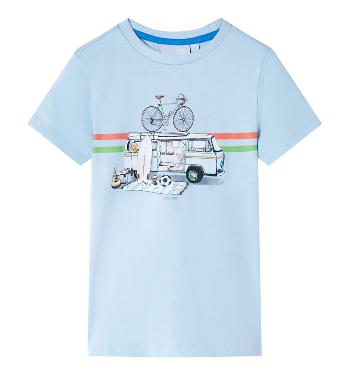 T-shirt pour enfants bleu clair 140 | Mobilier & Déco