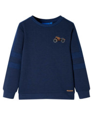 Sweatshirt pour enfants mélange bleu marine 140 | Mobilier & Déco