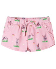 Short pour enfants avec cordon de serrage rose clair 128 | Mobilier & Déco