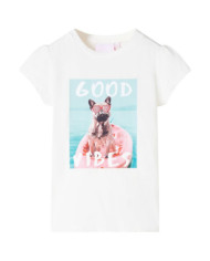T-shirt pour enfants écru 104 | Mobilier & Déco
