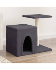 Arbre à chat avec griffoirs en sisal gris foncé 50,5 cm | Mobilier & Déco