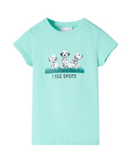 T-shirt pour enfants menthe claire 116 | Mobilier & Déco