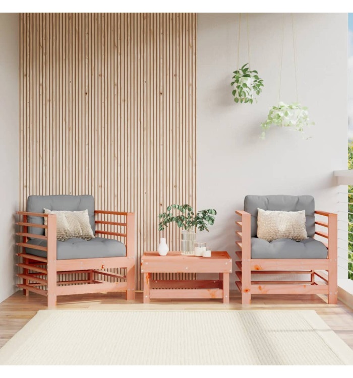 Chaises de jardin lot de 2 cm bois massif douglas | Mobilier & Déco