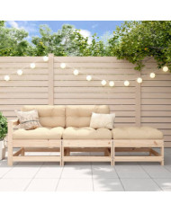 Salon de jardin 3 pcs bois massif de pin | Mobilier & Déco