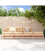 Salon de jardin 4 pcs bois massif de pin | Mobilier & Déco