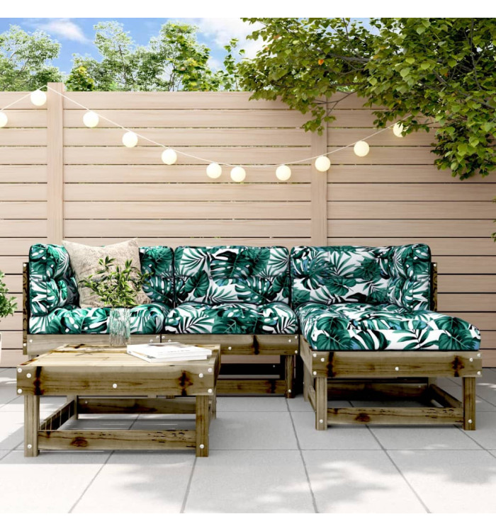 Salon de jardin 5 pcs bois de pin imprégné | Mobilier & Déco