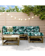 Salon de jardin 5 pcs bois de pin imprégné | Mobilier & Déco