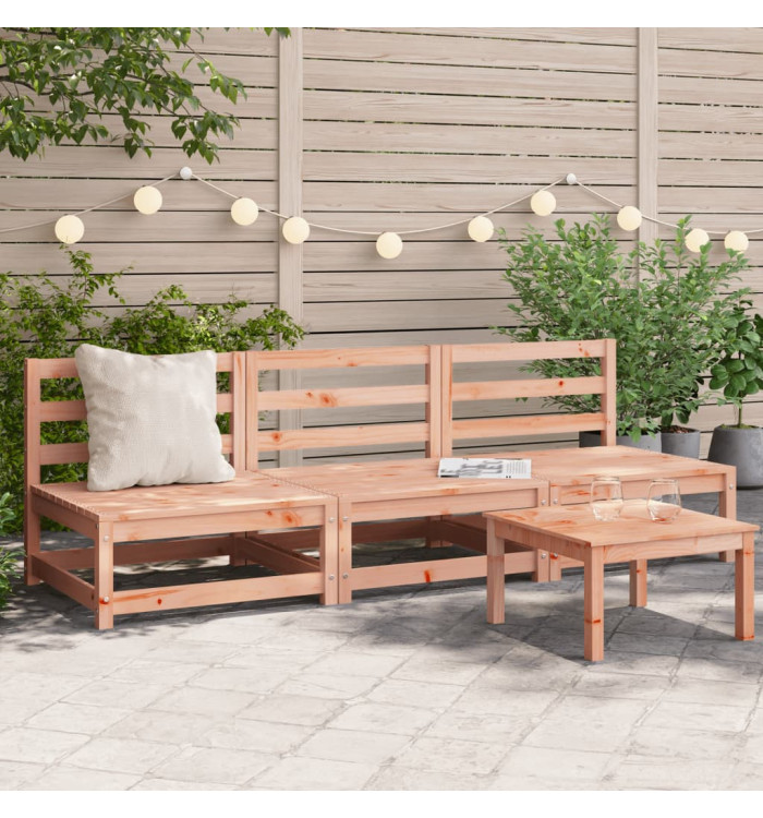 Canapés de jardin sans accoudoirs 3 pcs bois massif douglas | Mobilier & Déco