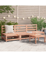 Canapés de jardin sans accoudoirs 3 pcs bois massif douglas | Mobilier & Déco