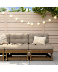 Canapés centraux de jardin 2 pcs marron miel bois de pin solide | Mobilier & Déco
